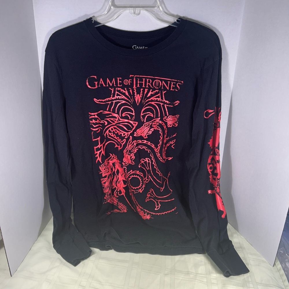 Game of Thrones Long Sleeve Tee - Black and Red